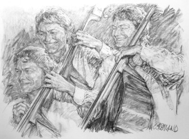 Dibujo titulada "fusain 1994 1" por Christian Rolland, Obra de arte original, Carbón