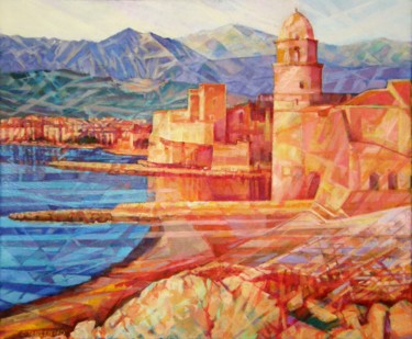 Painting titled "entrée du port" by Christian Rolland, Original Artwork, Oil