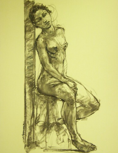 fusain 50/65 2011 93 b Dessin intitulée "fusain 50/65 2011 9…" par Christian Rolland, Œuvre d'art originale, Fusain