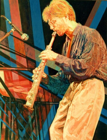 Peinture intitulée "jazz painting 25" par Christian Rolland, Œuvre d'art originale, Huile
