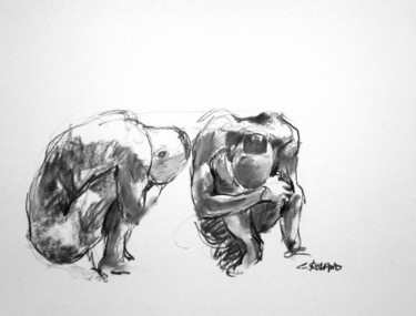 Drawing titled "croquis 2000 1" by Christian Rolland, Original Artwork, Other