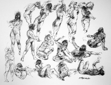 Drawing titled "croquis juin 2011 12" by Christian Rolland, Original Artwork, Other