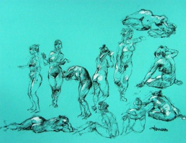 Disegno intitolato "croquis oct 2011 1" da Christian Rolland, Opera d'arte originale, Altro
