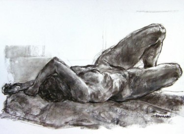 Drawing titled "ll fusain sept 2011…" by Christian Rolland, Original Artwork, Other