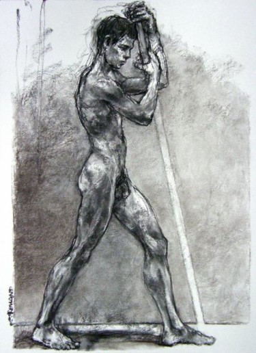 Drawing titled "fusain nov 2011 2" by Christian Rolland, Original Artwork, Other