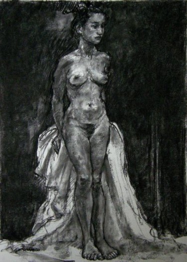 Drawing titled "fusain sept 2012 2" by Christian Rolland, Original Artwork, Other