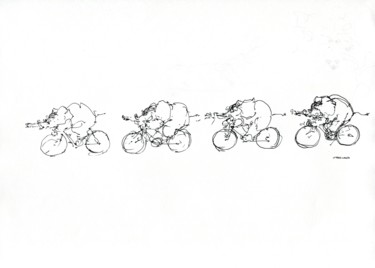 Tekening getiteld "velo-8.jpg" door Christian Rolland, Origineel Kunstwerk, Anders