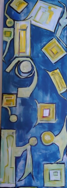 Painting titled "L'entracte" by Christian Rose, Original Artwork, Acrylic