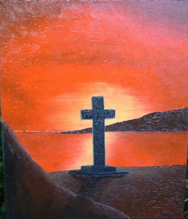 Peinture intitulée "croix mémoire des m…" par Christian Salaun, Œuvre d'art originale