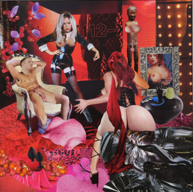 Collages titled "A Wild Night" by Christian Schanze, Original Artwork, Collages Mounted on Aluminium