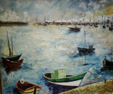 Painting titled "UNE PLAGE" by Christian Seyssel, Original Artwork