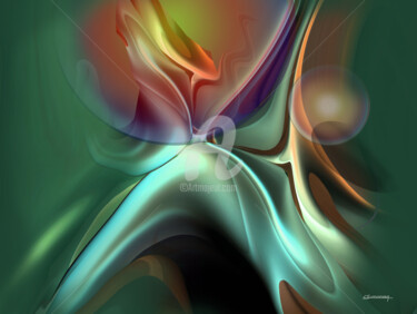 Digital Arts titled "Musique baroque rém…" by Christian Simonian, Original Artwork, Digital Painting