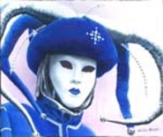 Peinture intitulée "Le Joker Bleu" par Christian Torres, Œuvre d'art originale
