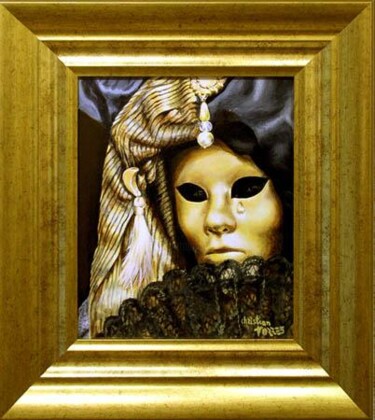 Peinture intitulée "Lacrima sul viso" par Christian Torres, Œuvre d'art originale, Autre