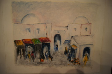 Painting titled "séjour 2012 au Maroc" by Christian Trameçon, Original Artwork, Oil