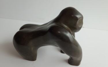 Sculpture intitulée "gorille" par Christian Vial, Œuvre d'art originale, Bronze