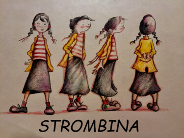 Drawing titled "Strombina" by Christiana Visentin Gajoni, Original Artwork, Pencil
