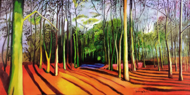 Painting titled "Hockney by Christia…" by Christiana Visentin Gajoni, Original Artwork, Oil