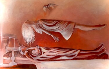 Malerei mit dem Titel "Résurrection" von Christiana Visentin Gajoni, Original-Kunstwerk, Öl