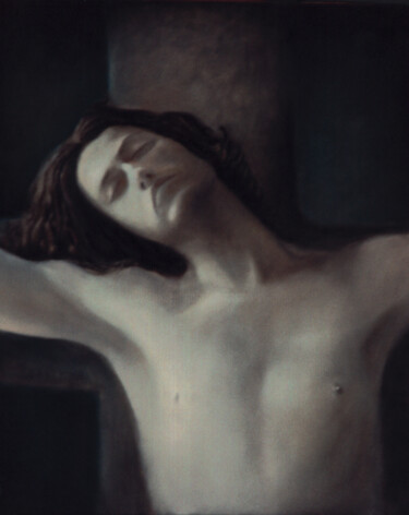 Painting titled "croix" by Christiana Visentin Gajoni, Original Artwork, Oil