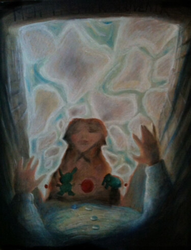 Peinture intitulée "Mon premier souvenir" par Christiana Visentin Gajoni, Œuvre d'art originale, Huile