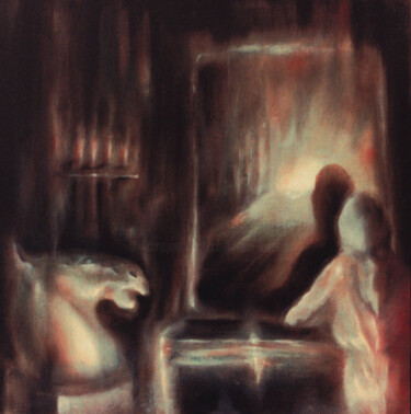 Painting titled "Reflets" by Christiana Visentin Gajoni, Original Artwork, Oil