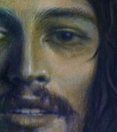 Pintura titulada "Jésus" por Christiana Visentin Gajoni, Obra de arte original, Oleo