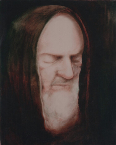 Peinture intitulée "Padre Pio" par Christiana Visentin Gajoni, Œuvre d'art originale, Huile