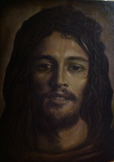 Peinture intitulée "Jésus" par Christiana Visentin Gajoni, Œuvre d'art originale, Huile