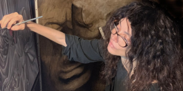Christiana Visentin dans son atelier Photography titled "Christiana Visentin…" by Christiana Visentin Gajoni, Original Art, Digital Photography