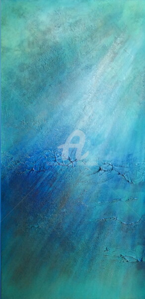 Painting titled "5hu" by Christian Barras, Original Artwork, Oil Mounted on Wood Stretcher frame