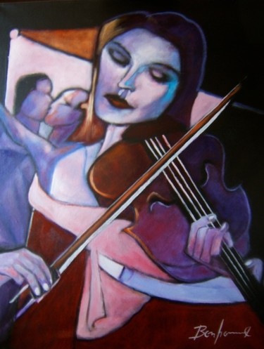 Painting titled "Tzigane" by Christian Bonhomme, Original Artwork