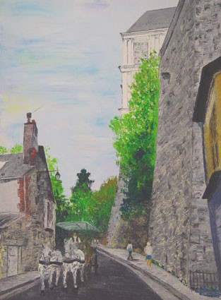 Peinture intitulée "Blois : Promenade e…" par Christian Bonnefoy, Œuvre d'art originale, Huile