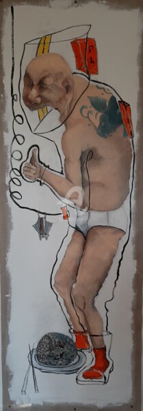 Картина под названием "Covid 19" - Christian Correia, Подлинное произведение искусства, Акрил