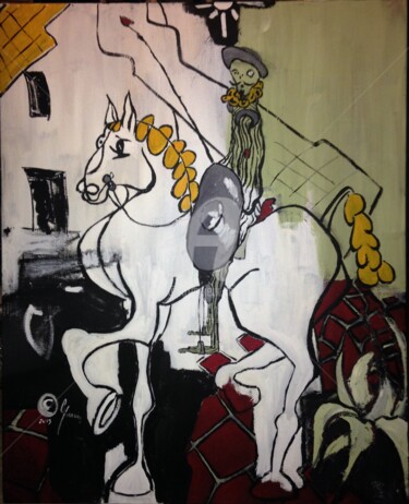Peinture intitulée "Don Quichotte" par Christian Correia, Œuvre d'art originale