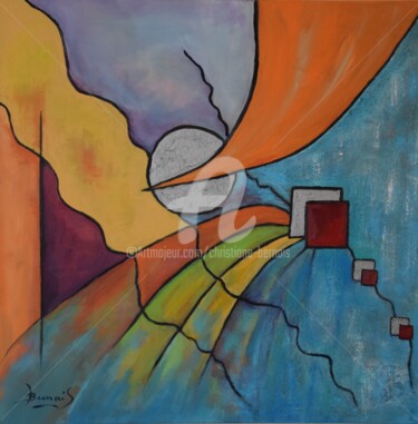 Painting titled "Sérénade d'un soir" by Christiane Bernais, Original Artwork, Acrylic