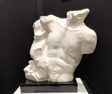 Sculpture titled "Force et fragilité…" by Christiane Bernais, Original Artwork, Plaster