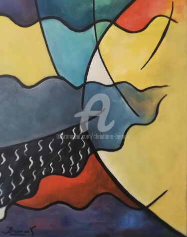 Pintura titulada "Nouveau monde" por Christiane Bernais, Obra de arte original, Acrílico Montado en Bastidor de camilla de m…
