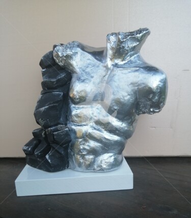 Escultura intitulada "la chute" por Christiane Bernais, Obras de arte originais, Gesso