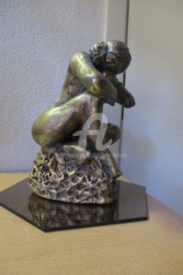 Sculpture intitulée "Réflexion" par Christiane Bernais, Œuvre d'art originale, Terre cuite