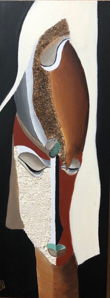 Pintura titulada "DOUBLE TÊTES" por Christiane Biache, Obra de arte original, Acrílico Montado en Bastidor de camilla de mad…