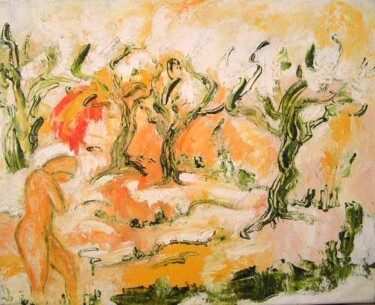 Peinture intitulée "Sous bois" par Christiane Casanova, Œuvre d'art originale