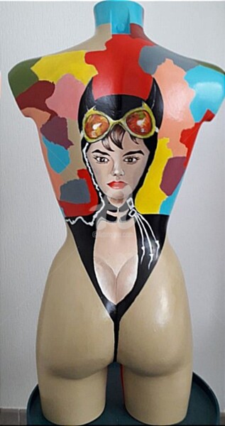 Peinture intitulée "Catwoman and Wonder…" par Amarante, Œuvre d'art originale, Acrylique