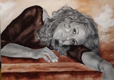 Dessin intitulée "Anne-Sophie a 24 ans" par Amarante, Œuvre d'art originale, Crayon