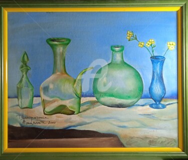 Painting titled "Transparences" by Amarante, Original Artwork, Oil Mounted on artwork_cat.