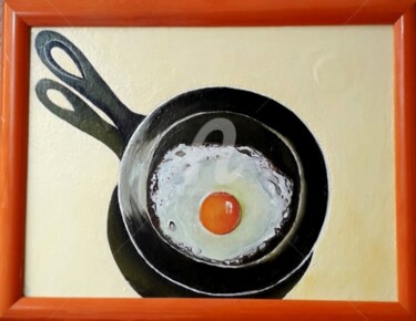 Schilderij getiteld "Petit déjeuner" door Amarante, Origineel Kunstwerk, Acryl