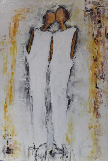 Картина под названием "Nous/Vous..." - Christiane Guerry, Подлинное произведение искусства, Акрил Установлен на Деревянная р…