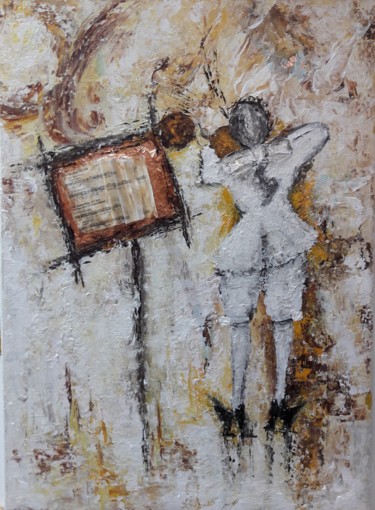 Картина под названием "Mozart le génie" - Christiane Guerry, Подлинное произведение искусства, Акрил