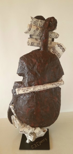 Escultura titulada "UNIS DANS LA MUSIQUE" por Christiane Guerry, Obra de arte original, Yeso