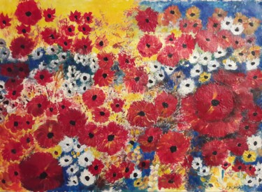 RED ROAD II Peinture intitulée "RED ROAD II" par Christiane Guerry (C.B.GUERRY), Œuvre d'art originale, Acrylique Monté sur Plexiglas
